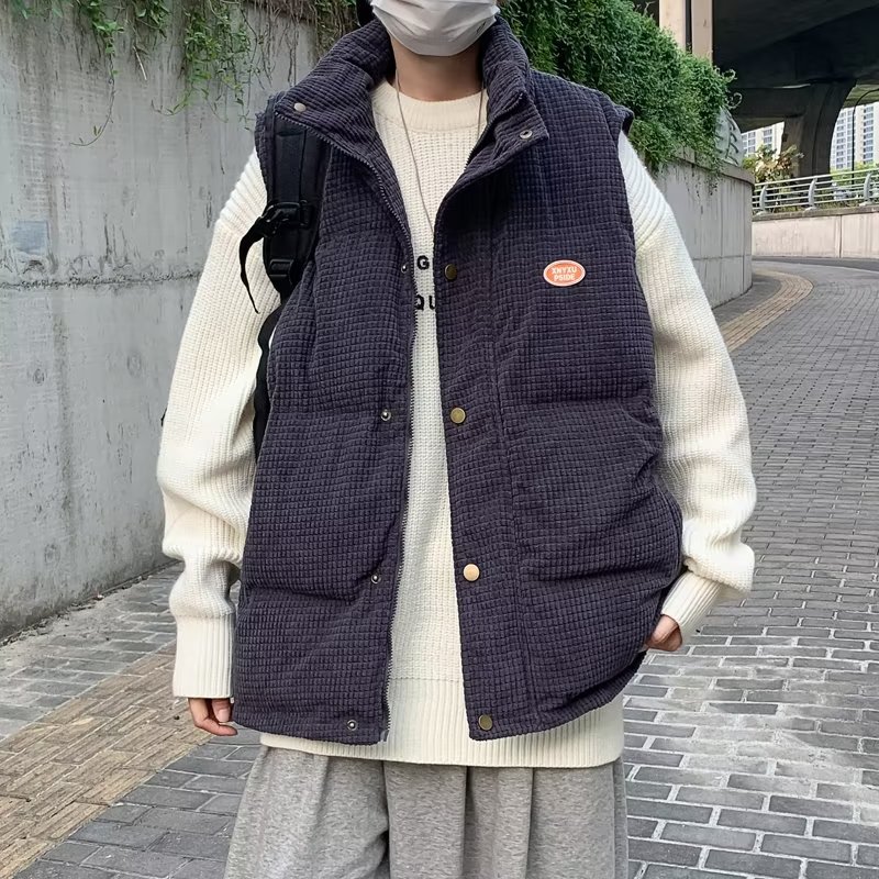 立领宽松棉棉马甲秋冬季加厚