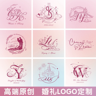 背景墻手繪圖標(biāo)定制 婚禮logo水印設(shè)計(jì)結(jié)婚名字迎賓牌請(qǐng)柬火漆KT版