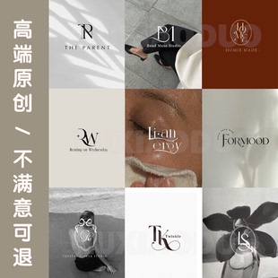 简约高级英文字母品牌商标logo设计美业店铺美团头像门头招牌定制