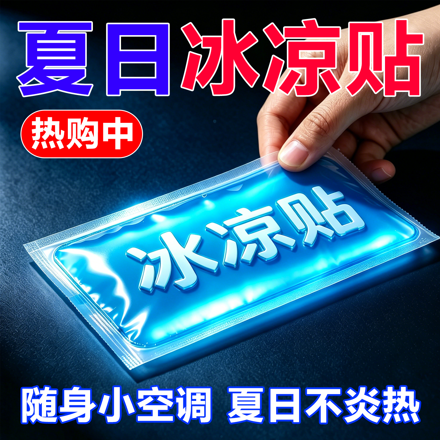 冰凉贴降温贴提神器制冷冰贴防暑避暑消暑学生夏季清凉贴退热降暑
