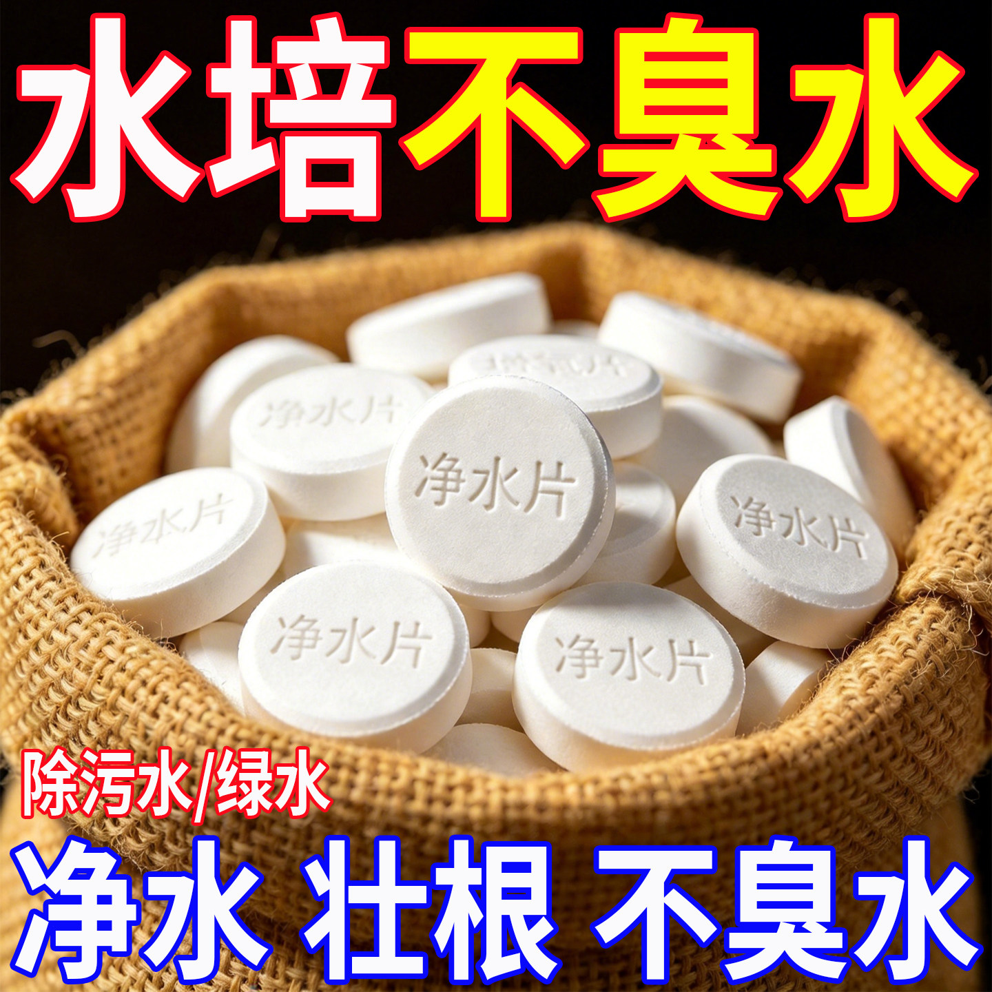 水培植物净水片鲜花花卉保鲜剂不臭水碗莲专用通用消毒片净化水质