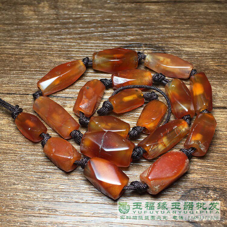 高古西玛唐八棱老子桶玉髓手链