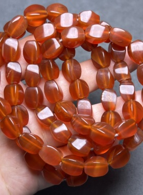 古玩收藏天然原色玛瑙扭扭珠佛珠念珠手串文玩佛珠项链隔珠配饰