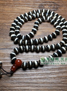 6mm108黑白手串包邮一线药师珠