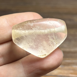 古玉老玉老水晶通孔六棱勒子水晶三通原石包浆挂件背云吊坠桶珠