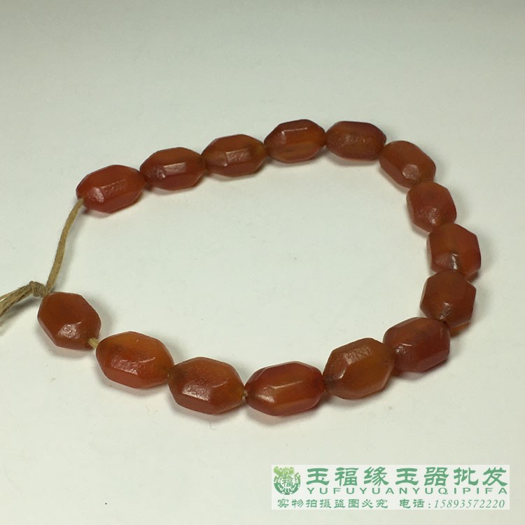 古玉老玉清代玉器老玛瑙方珠灯笼珠子老珠子手串珠手链珠佛珠宝珠
