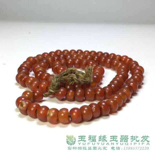 古玩仿古老珠子橘皮纹算盘风化纹