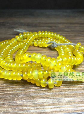 西亚老玛瑙黄玛瑙玉髓算盘珠串玛瑙隔片夹珠6mm配珠配饰垫片手链