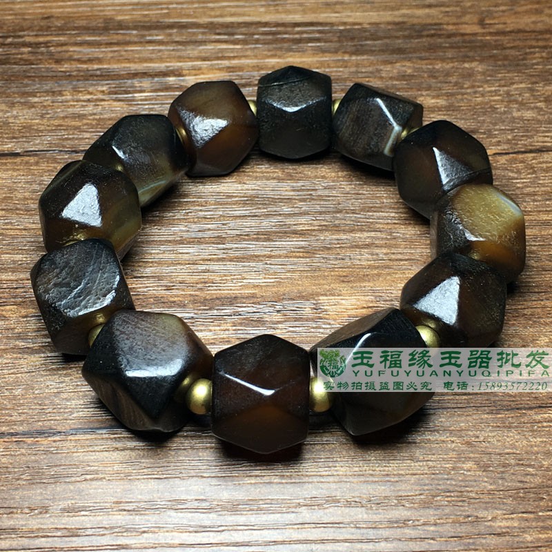 佛珠念珠唐八棱玛瑙复古手串