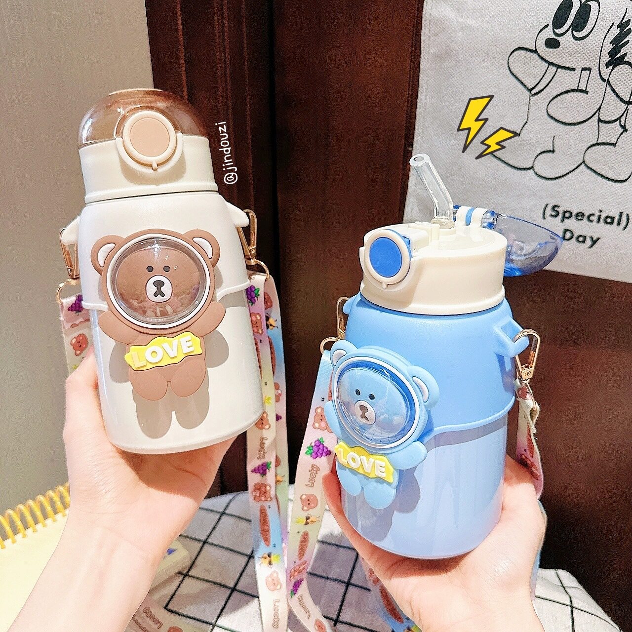 儿童保温杯食品级316吸管杯子女孩婴幼儿园上学专用小学生水壶