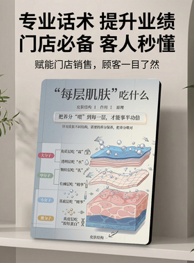 每层肌肤保养科普美容院店内宣传桌面摆件