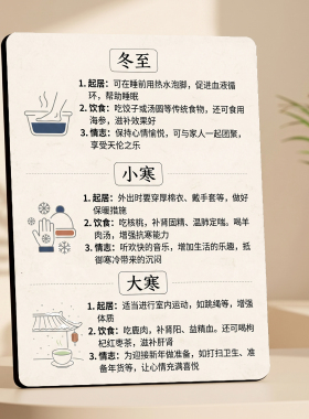 冬季节气养生科普 美容院店内宣传桌面摆件 吸引顾客关注