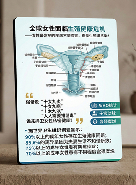 女性生殖健康科普 美容院店内宣传桌面摆件
