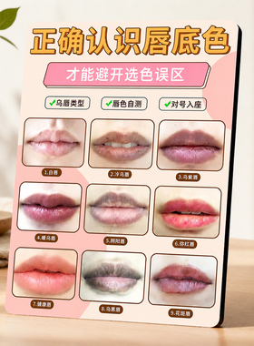 正确认识唇底色选色参考摆台纹绣美妆工作室桌面装饰摆件