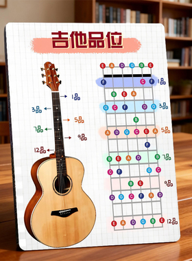 吉他品位琴行门店宣传展示桌面摆件方便学习查阅