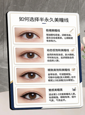 纹绣美容院半永久美瞳线选择指南展示摆件门店前台装饰摆台