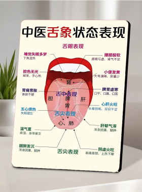 中医舌象状态表现 美容院店内展示 桌面摆件