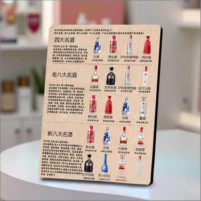 中国名酒介绍相框摆台新老八大酒相框/画框