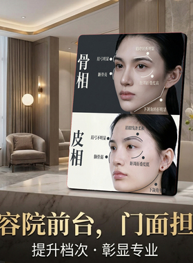 骨相皮相对比科普 美容院店内宣传桌面摆件提升档次