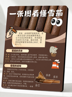 一张图看懂雪茄入门知识装饰摆件酒吧咖啡馆桌面装饰摆台