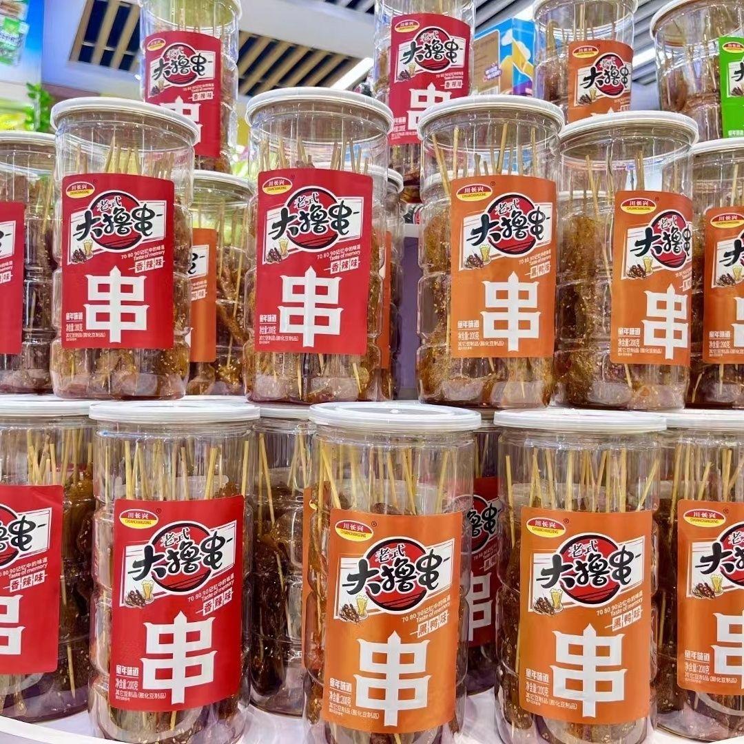 川长兴大撸串辣条儿时经典豆干制品辣皮网红休闲90后怀旧零食桶装