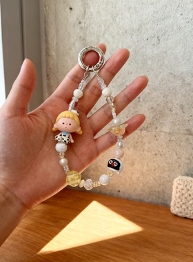 VUUYOO无忧哒娃 牛奶宝宝手机链挂绳原创手机挂绳钥匙扣包包挂饰
