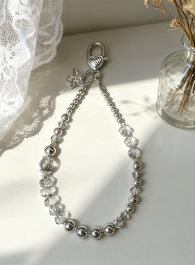 原创手机链捷克珠水晶串珠挂件手机壳钥匙扣挂饰箱包链条