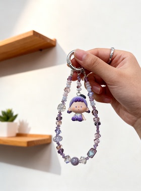 VUUYOO无忧哒娃暗夜明星包包挂饰原创手机链手机挂绳钥匙包挂饰