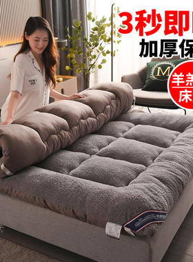 加厚保暖羊羔绒床垫床褥1.5m1.8米榻榻米单人双人床褥子垫被2x2.2