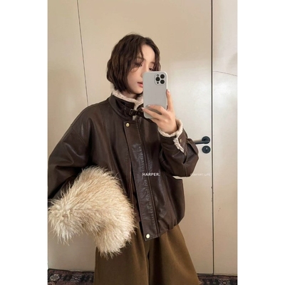 衣外套女2025冬新款宽松显瘦百搭保暖夹克上衣