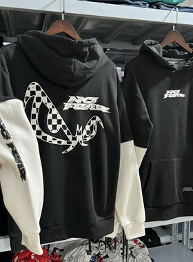 no fear滑板卫衣 男女情侣公路刷街 连帽秋冬假两件薄绒套头04973