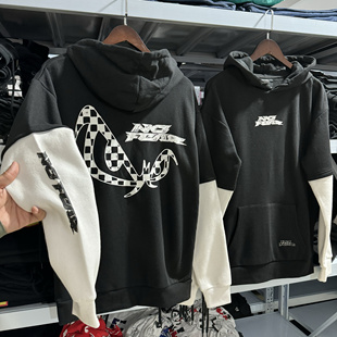连帽秋冬假两件薄绒套头04973 男女情侣公路刷街 fear滑板卫衣