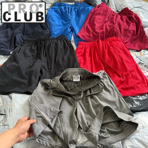 王炸！PROCLUB出口单 男双层网眼街头嘻哈短裤五分裤休闲打球速干