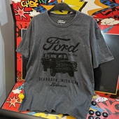 小众机车风短袖 复古原宿风半截袖 T恤男女 副特Bronco美式 出口订单