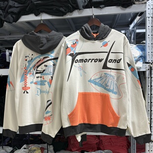 复古连帽套头卫衣秋冬薄绒帽衫 美式 魔法王国明日世界周边 乐园版