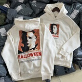 刺绣1978年月光光心慌慌Halloween Horror Movie加厚加绒连帽卫衣