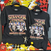 t恤男女夏薄透气1987 做旧短袖 StrngerThig奇怪物语 霍金斯主角团