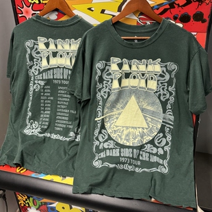 男女T恤水洗做旧 Floyd平克弗洛伊德摇滚乐队短袖 北美巡演版 Pink
