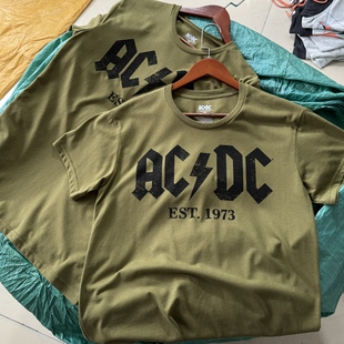 澳大利亚传奇硬摇滚乐队AC/DC短袖 EST. 1973男女情侣夏薄t恤透气
