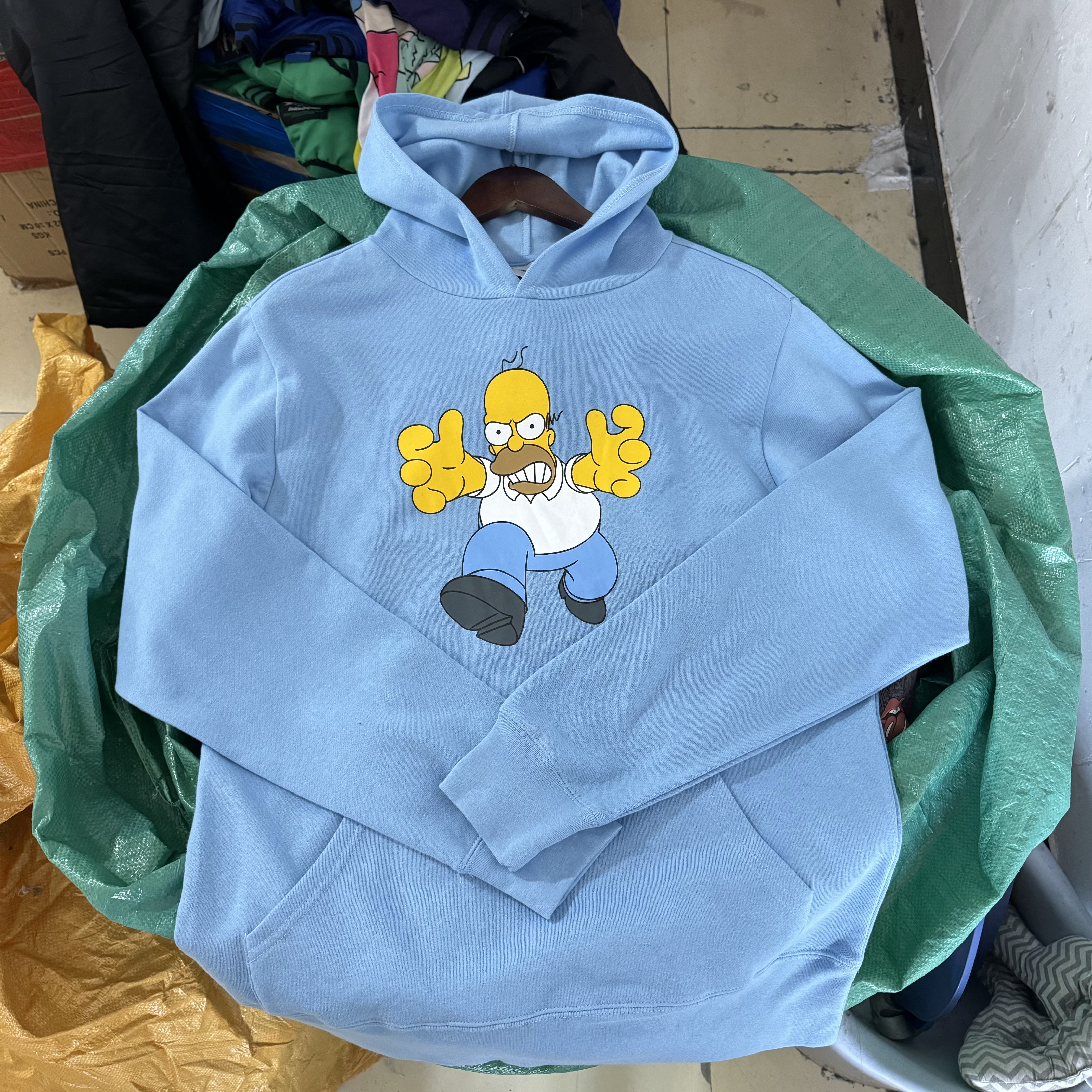 出口单 超大码 霍默·辛扑森卡通美式慵懒风连帽卫衣秋冬薄绒帽衫,男装,卫衣,淘宝优惠券,粉丝福利购,淘宝优惠卷