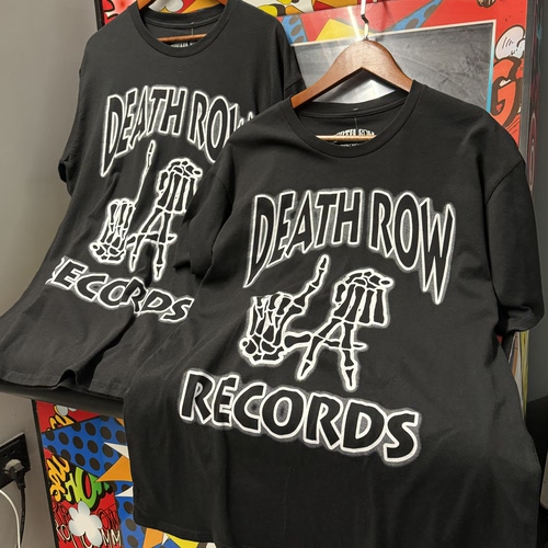 美版Death Row Records死囚唱片匪帮说唱厂牌复古短袖男女夏薄t恤