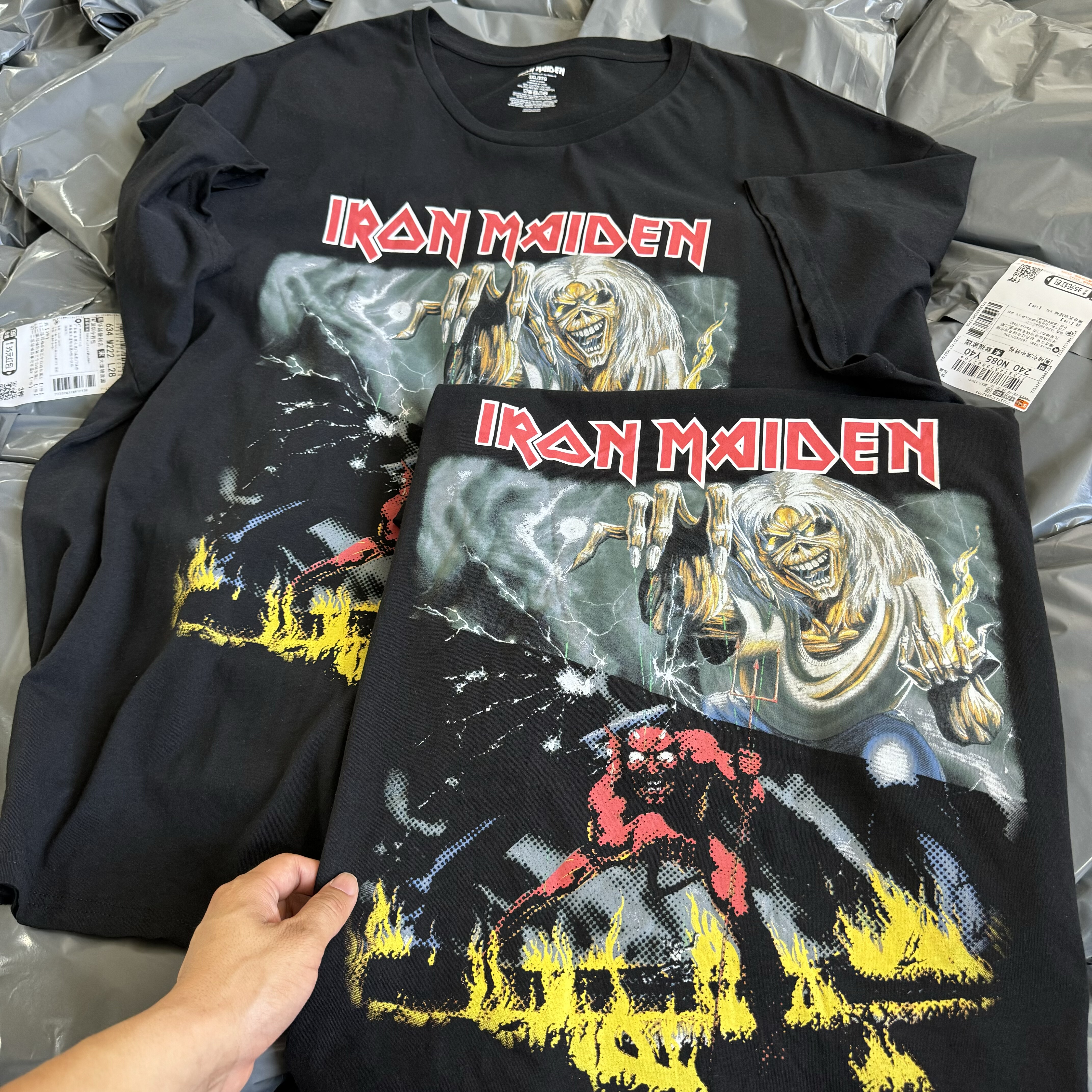 特大码 Iron Maiden killers铁娘子摇滚t恤 美式复古宽松夏薄透气