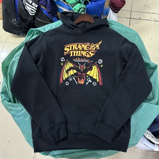 StngerThig奇怪物语 霍金斯地狱火俱乐部连帽卫衣男女薄绒秋冬394