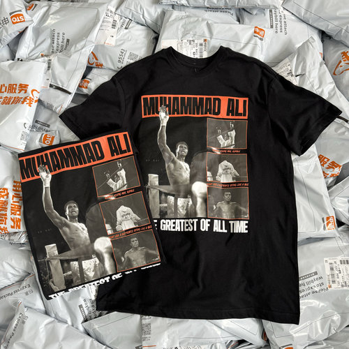 Muhammad Ali穆罕默德•阿里 拳王美式复古夏宽松短袖男女款33498