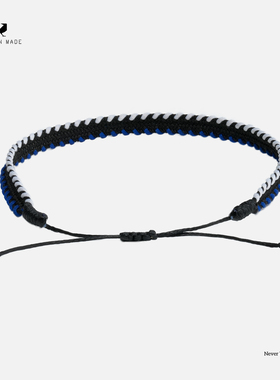 RONINMADE小众蓝色普鲁士手绳叠戴男生编织手链情侣礼物奢侈