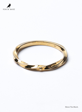 RONINMADE复古高级小众设计感星芒9k金男女戒指情侣礼物原创