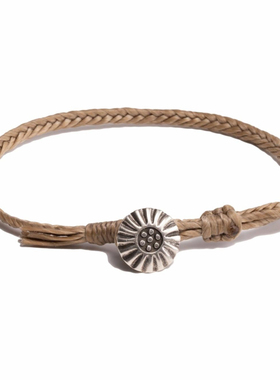 RONINMADE小众手工多巴胺编织米色壳手绳男女手链情侣礼物