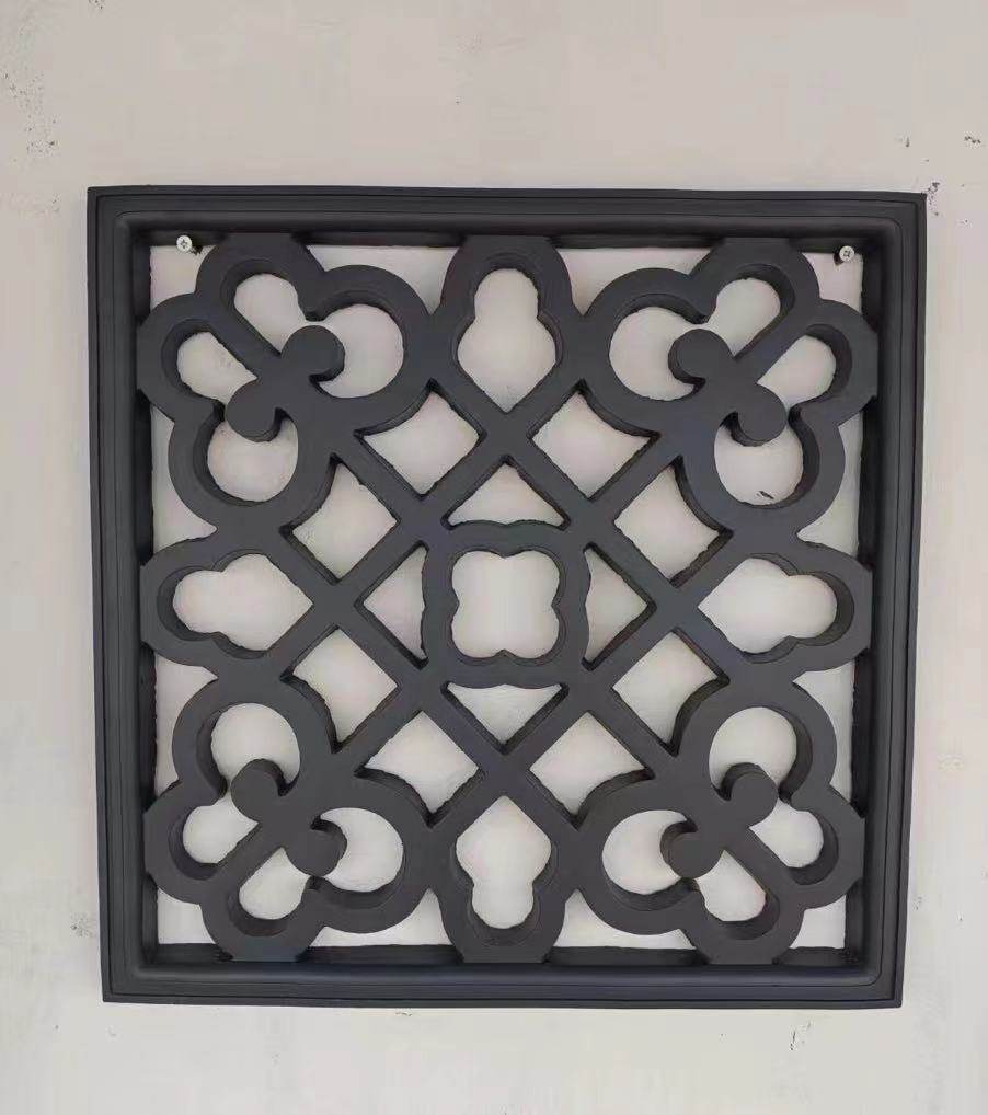 仿古镂空窗花砖雕中式外墙围墙方形预制定制水泥花窗庭院花格装饰