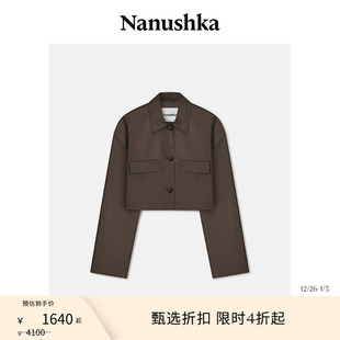 NANUSHKA 女士 衬衫 季 外套 素皮长袖 末折扣 短款 HOLLEEN
