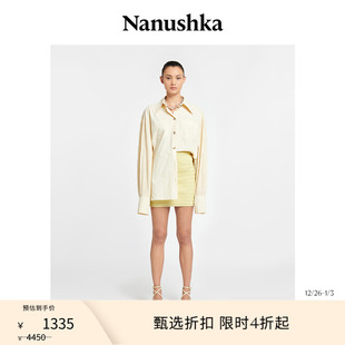 女士 NANUSHKA NELE 休闲通勤宽松褶裥袖 上衣 衬衫 甄选折扣
